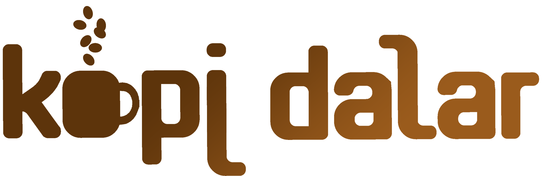 Logo Kopi Dalar horizontal coklat gradien
